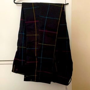 Black with rainbow plaid New York & Company pants